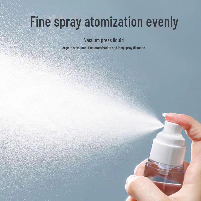 Portable Cosmetic Travel Spray Bottle - Vacuum Press Pump for Moisturizing Lotion