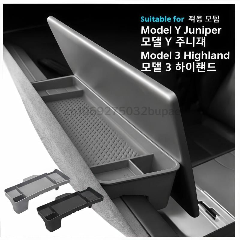 Center Console Organizer for Tesla Model Y Juniper Model 3 Dashboard Behind Screen Storage Box Sunglasses Holder Car Accessories