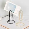 Creative Hollow Clip with Metal Base Name Place Card Holder Memo Clip Holder Stand Note Holder Pictures Card Paper D