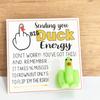 Middle Finger Duck Funny Duck Lucky Charm Gift with Encouraging Card Sending You Big