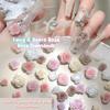 50Pcs Diy Nail Art Decor 3D Rosa Chinensis Flower Rose Flower Nail Drills Mixed Size Camellia Flower Nail Drill Manicure Design