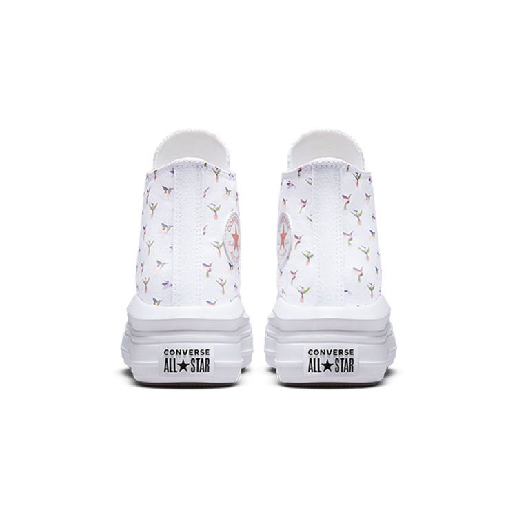 Converse Thick Sole Height Increasing Durable High Top Canvas Shoes Kids Sneakers White A01023C