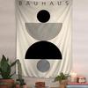 Black and White Minimalist Bauhaus Anime Tapestry Hippie Flower Wall Carpets Dorm Decor Wall Hanging Home Decor