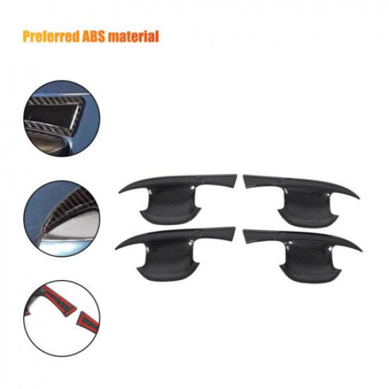 ABS Carbon Fiber Exterior Outer Door Bowl Cover Trim For Kia Sorento MQ4 -25