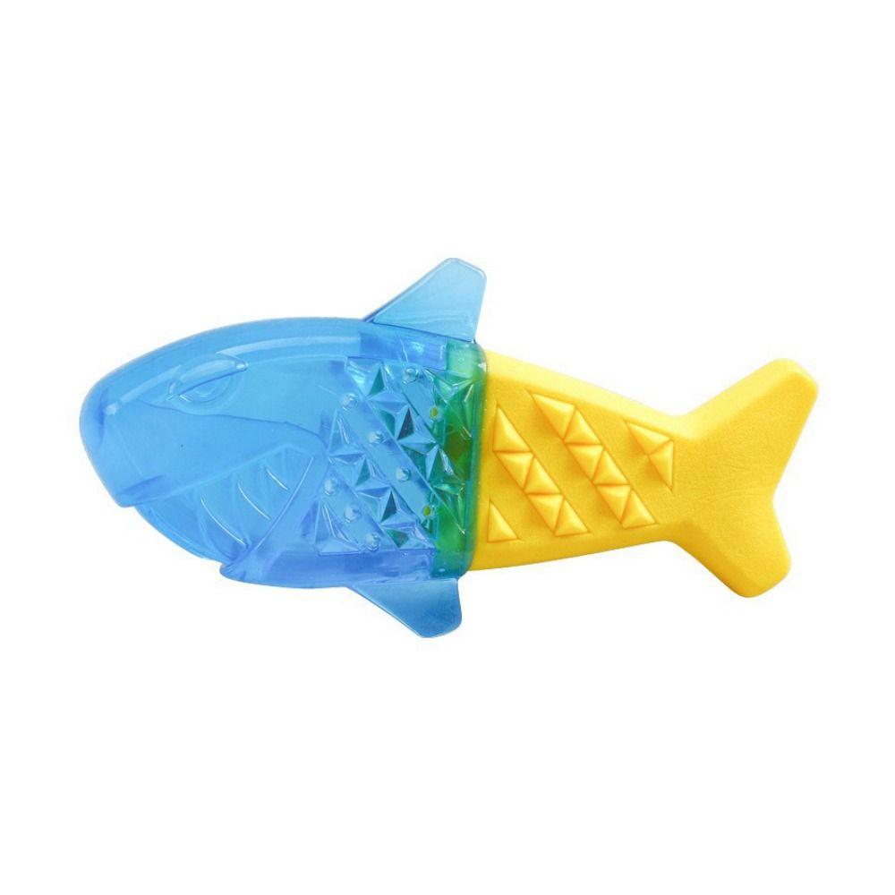 

Bite-Resistant Dog Molar Bone Toy TPR Dog Teething Toys Puppy Frozen Molar Toy Self Happy fish