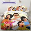 Bob's Burgers  Pattern Bedding Quilt Set  Home Decoration  Gift (1 * Duvet Cover + 2 * Pillowcase  Without Core)