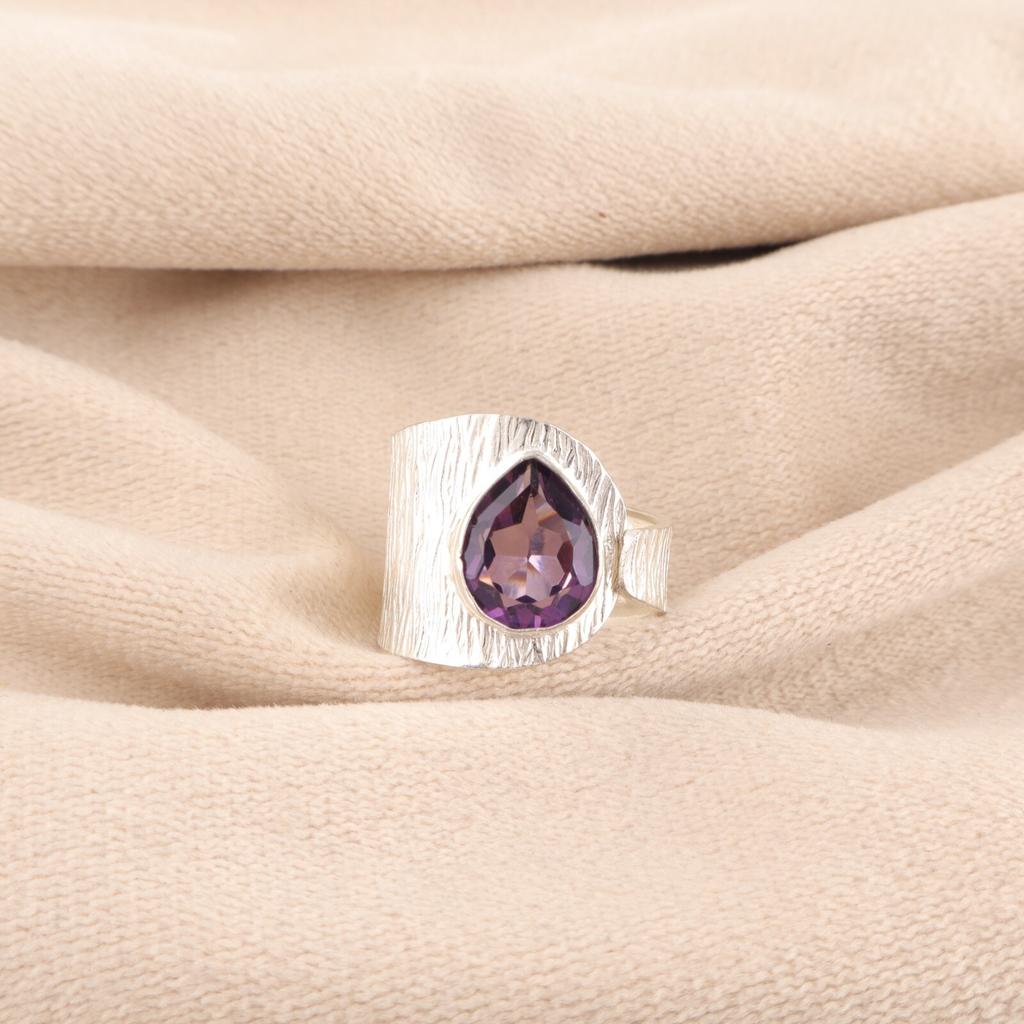 Amethyst Gemstone 925 Sterling Silver Jewelry Handmade Ring Gift For Girlfriend RR-63-9
