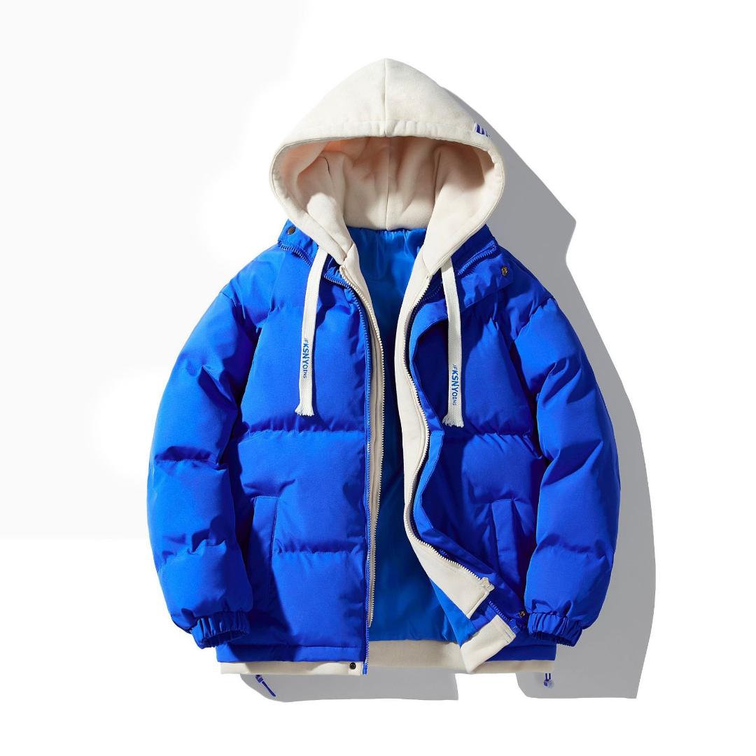 Мужская хлопковая одежда с капюшоном на осень и зиму больших размеров — фото 9