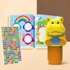 Puzzle Toy Childrens Cartoon Hippopotamus Shape Signet Waterproof Stamp Sticker