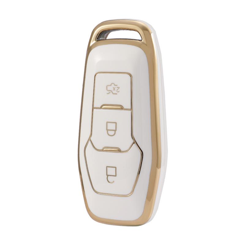 Gold Edge Key Case for Ford Edge, Mondeo, Taurus, Explorer, Mustang