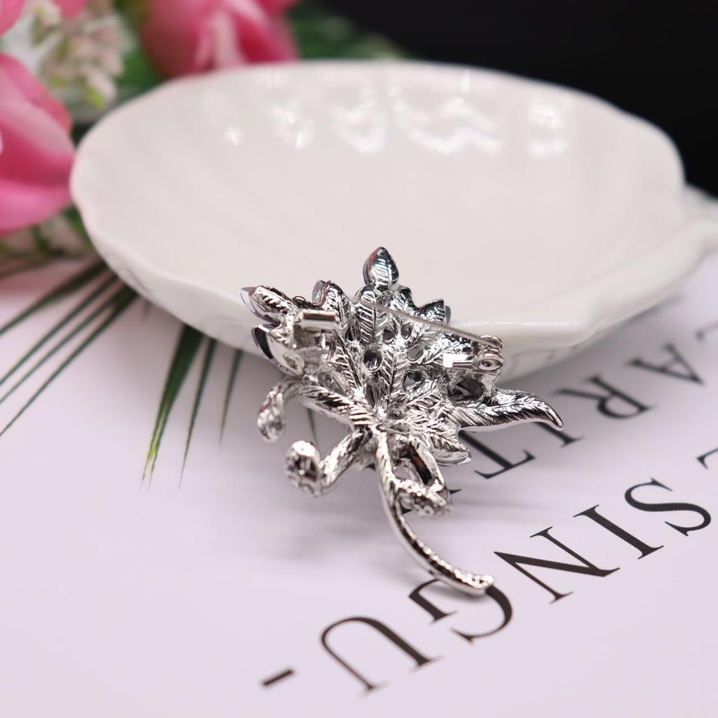 Rhinestone Glitrende Diamant Blomst Nydelig Bryst Perfekt for Inngangsgaver til Gaveeske Inkludert Brosje, Corsage, Dekorasjon, Bryllup, Seremonier,