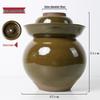 Large Earthenware Sichuan Pickled Vegetable Jar - Traditional Ceramic Sauerkraut Pot for Home Use