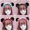 A Handmade Olita Animal Ear Headband, Lolita Jewelry, Lace Bear Ear Headband.