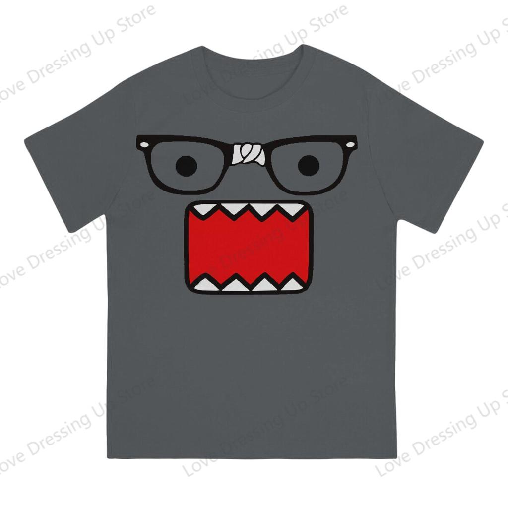 חולצת טי מצחיקה עם הדפס דומו קון שרוול קצר גברים נשים רב-תכליתית חולצות זוגיות