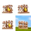 Cute Cartoon Fence Duck Dog Mini Model Ornament For Garden Miniature Decor And Photography Props