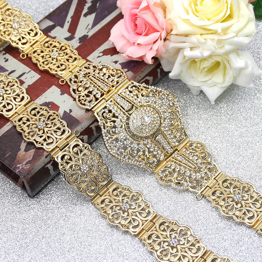 

Пояс для женщин, полный горный хрусталь, халат, цепочка на талию, этнические свадебные украшения, подарок золотой