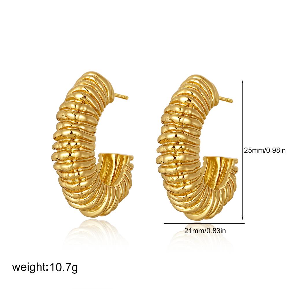 Exaggerated Irregular Metal Lava Textured Stainless Steel Open Bracelet Fashion Gold Plated Cuff Bracelet Vintage Women Jewelry