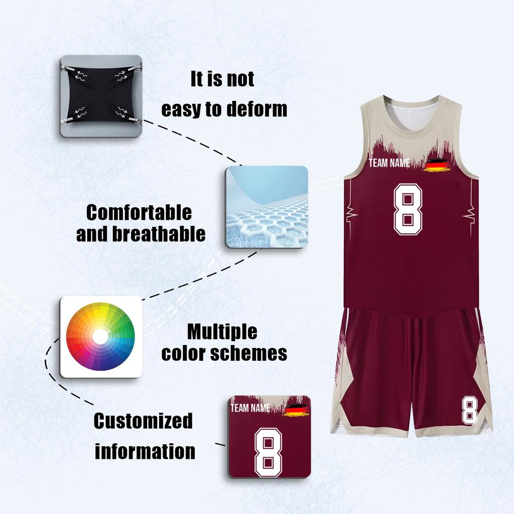 DIY Custom Adult And Children Three-piece Basketball Uniforms
