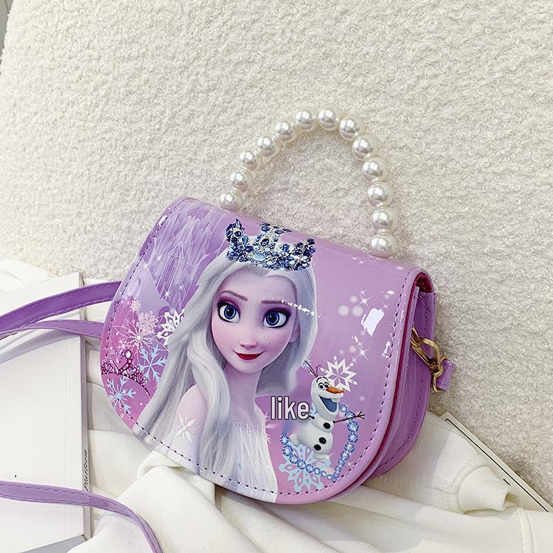 Princess-Style Cartoon Crossbody Bag - Cute Handheld Shoulder Purse for Girls