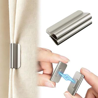 1 Pairs Magnetic Attraction Curtain Fixing Buckle S/L Curtain Gap Stopper  Home Office