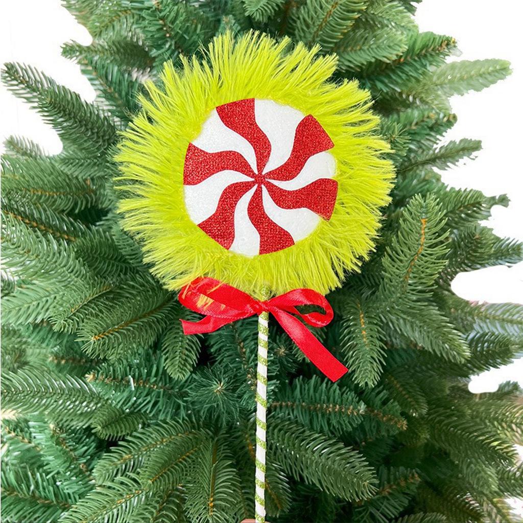 Christmas Tree Decoration Ornament With Shimmering Golden Onions, Green And Cuttings