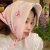 Korean Sweet Bowknot Turban Thin Triangular Hair Band Temperament Fresh Small Scarf  Summer