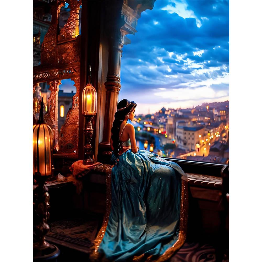 Disney Haft Diamentowy Jaśmin Piękna Śpiąca Królewna Mozaika Haft Krzyżykowy Malowanie Księżniczka Pełny Kwadrat Nowość Sztuka na Ścianę