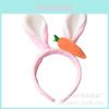 Cute Easter Bunny Ears Hairband With Carrot Bunny Shaped Headband
