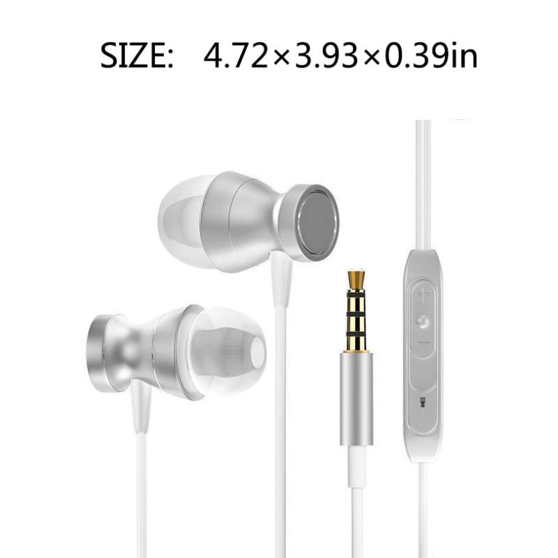 Kabelové sluchátko do uší pro telefon s mikrofonem 3,5mm Jack Standardní Stereo Profesionální