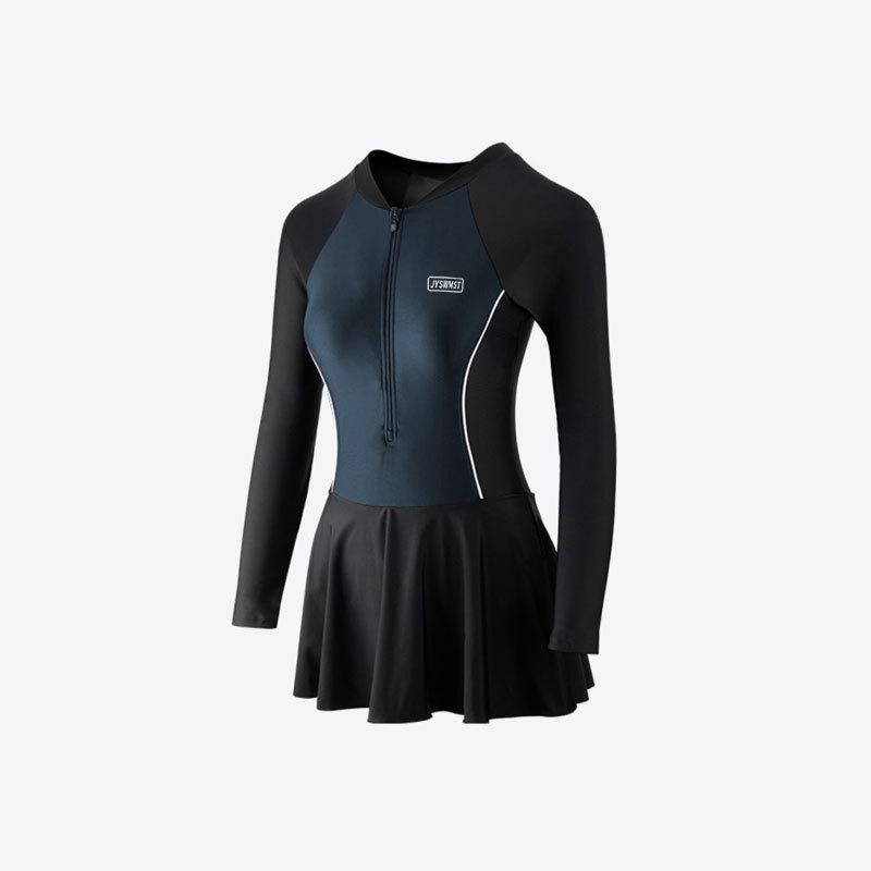 Swimsuit Women's 1011 New One-piece Long-sleeved Meat-covering Swimsuit Conservative and Thin Women's Hot Spring Swimsuit