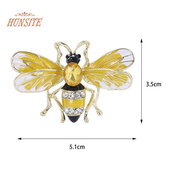 Bee Brooch Pin Sparkling Rustproof Corrosion Resistant Large Insect Brooch Pin Fashion Dress Coat Accessories