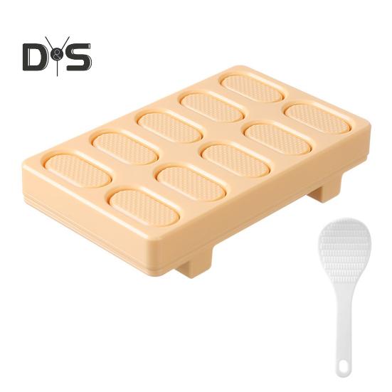 

Форма для суши онигири, форма для приготовления рисовых шариков нигири бэнто, 10 в 1, мини-форма для японской кухни, инструмент для приготовления суши для всей семьи жёлтый