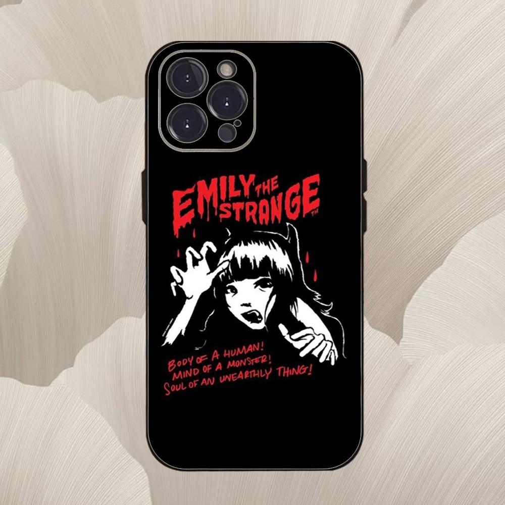 E-Emilys The Strange-es Phone Case For iPhone 16,se4,15,14,13,12,11,Pro,X,XS,Max,XR,Plus,Mini Soft Black Cover