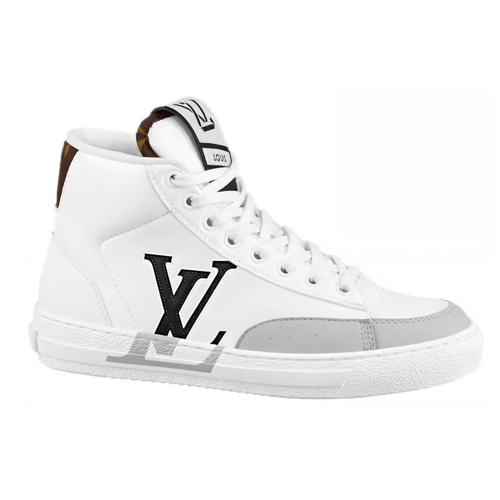 Louis Vuitton Charlie Ankle Sneakers 'White Grey Black' Women's 1A9RYS