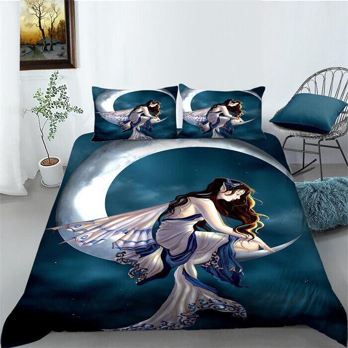 3D Printed Ultra-fine Fiber Bedding Set King Queen Bed Down Duvet Cover Pillowcase 2/3pc European and American Style Bed Cover Home Textile