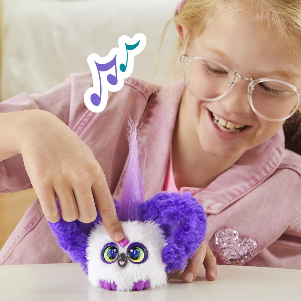 Hasbro Furby Furblets Bamboo Mini Amico, Peluche Elettrico per Bambini e Bambine, Età 6+, Panda, Bianco e Nero, Furby Parla, Musicale, G1698,