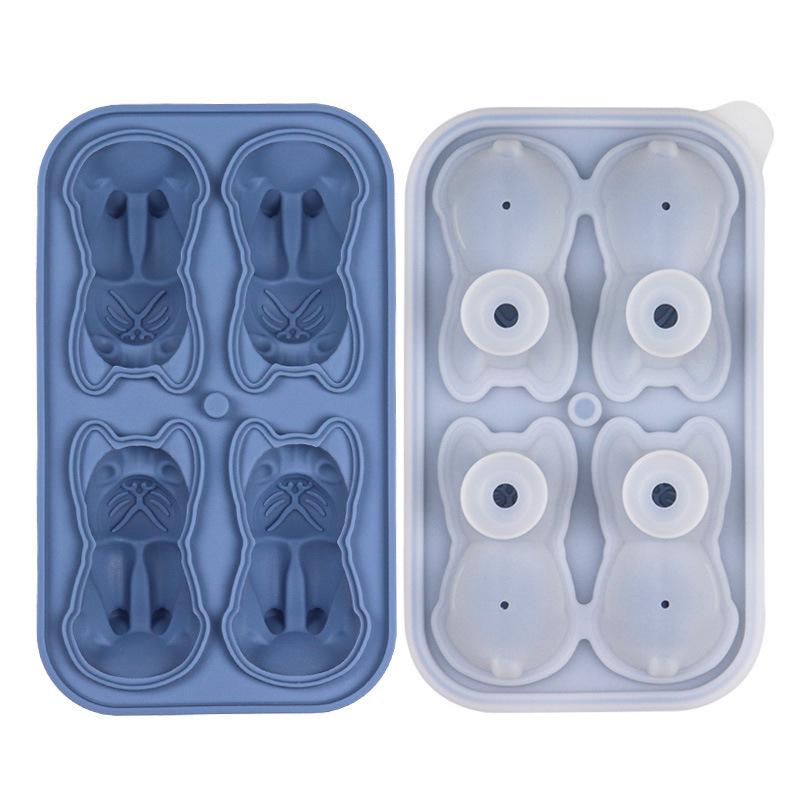 Penguin, French Bulldog, and Alpaca Silicone Ice Cube Mold for Drinks