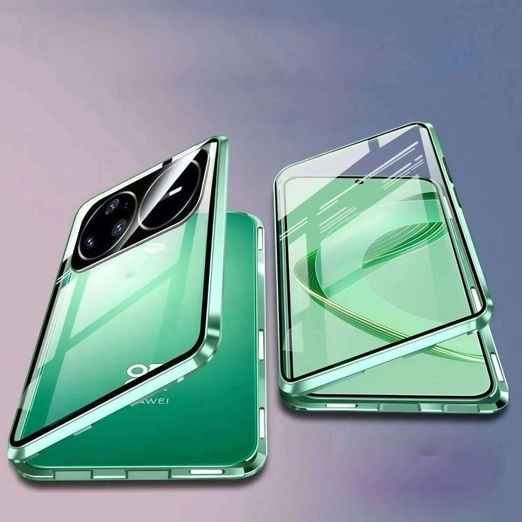 Magnetic Case for Huawei nova15 nova 14 13 12 11 10 9 SE Pro Ultra with Metal Frame Double Sided Tempered-Glass Cover Phone Bumpers