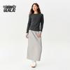 Benlai Women's Slim Fit Mock Two-Piece Long Sleeve T-Shirt