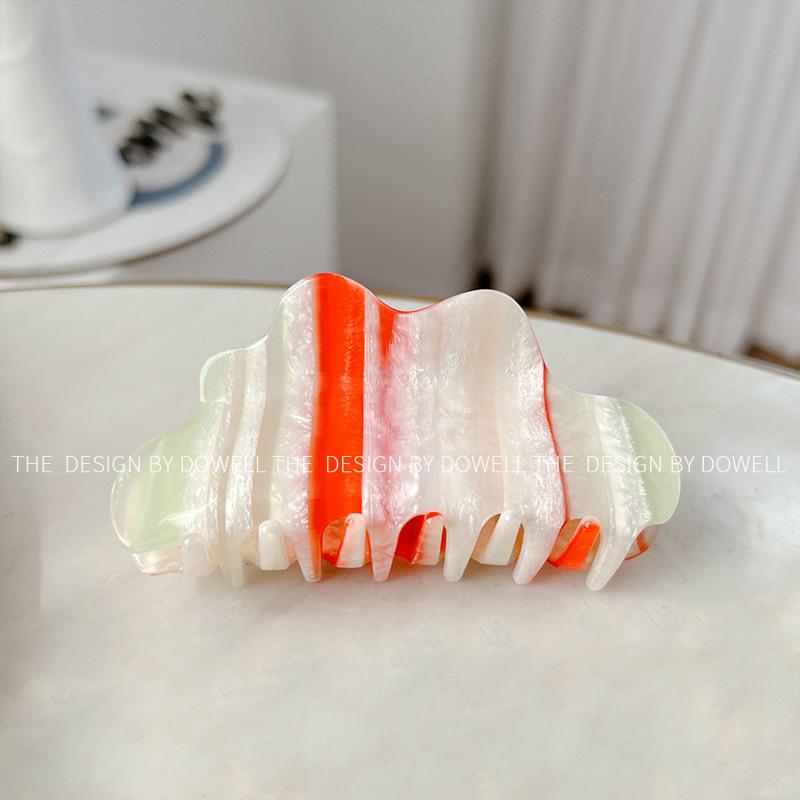 

Легкая оранжевая заколка для волос ручной работы и в виде белого облака для причесок пучок элегантная