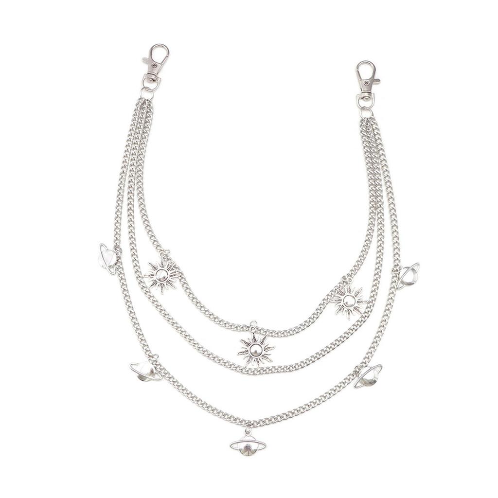 Fashionable Multi Layer Pants Chain Belt Pendant for Versatile Styling and Enhancing Outfit Appeal Rust Resistant Metal