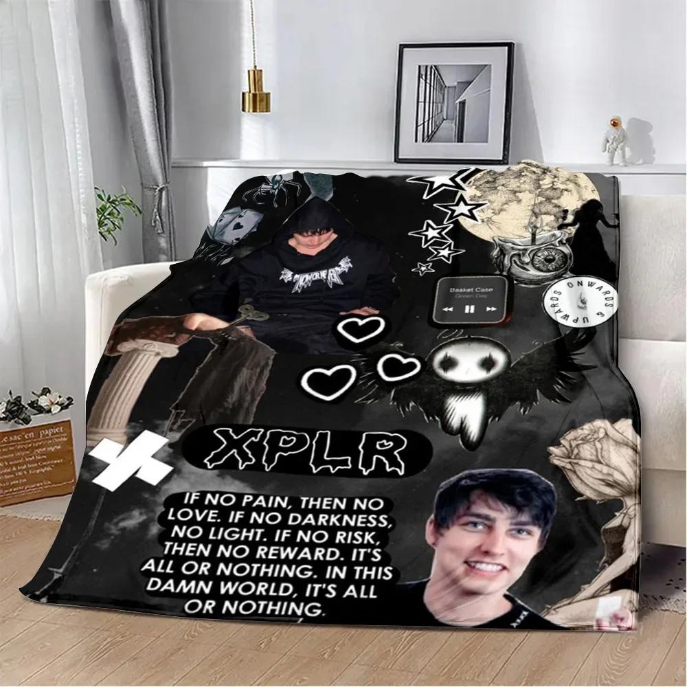 Sam and Colby XPLR Printed Blanket Picnic Blankets Warm Blanket Soft and Comfortable Blanket Home Travel Birthday Gift