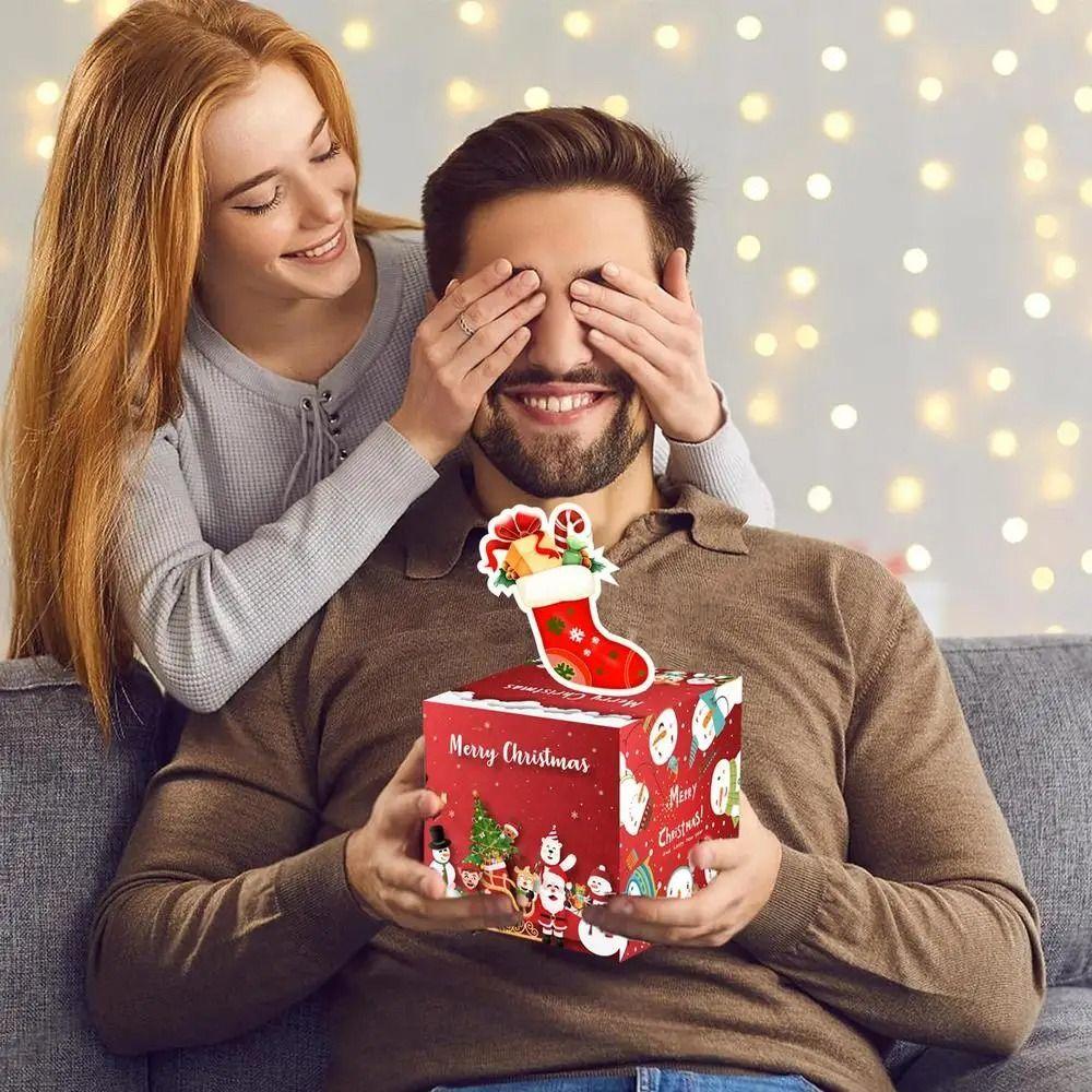 Money Roll Pull Out Christmas Money Box Christmas Stockings Design Cash Gift Box  New Year