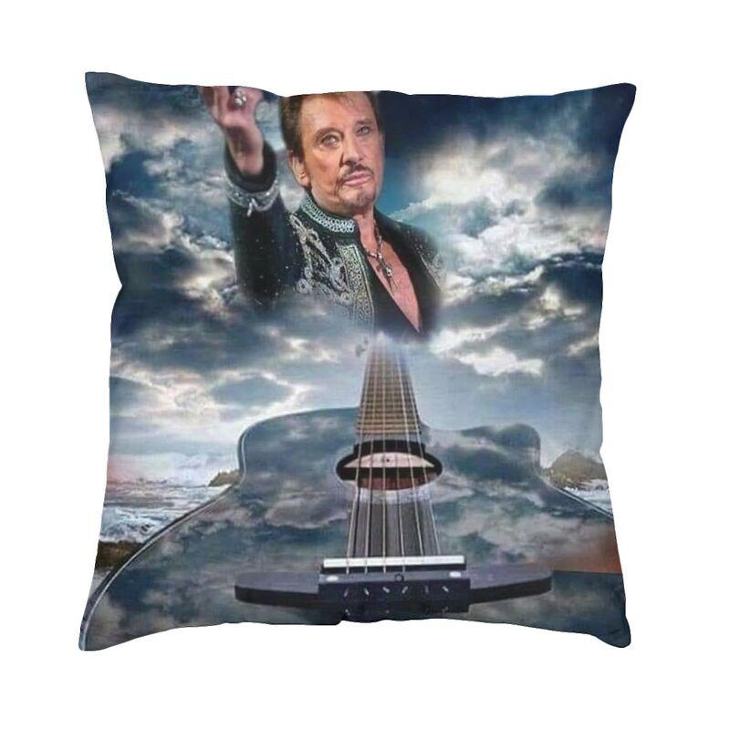 Fashion Johnny Hallyday Cushion Cover X Soft Singer French France Pillow Case for Car Square Pillowcase Home Decorative