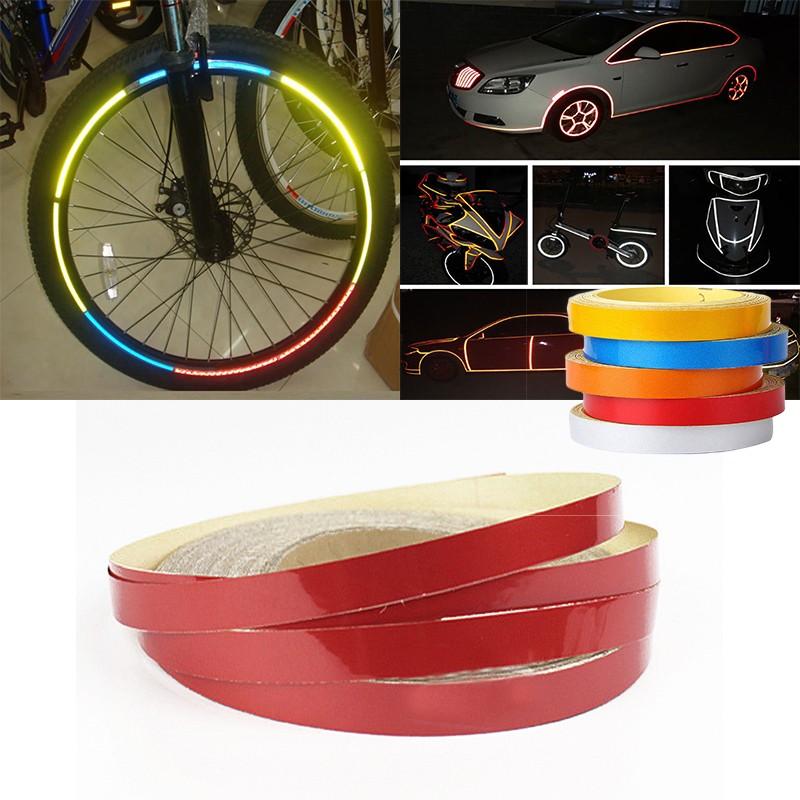 Reflective Car Motorcycle Bike Body Rim Stripe Tape Sticker Roll DIY Decal New