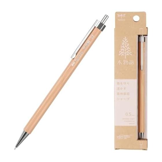 Механический карандаш Tombow Pencil Wood Story , 0,5 мм, Деревянный корпус, Натуральный, DHA-151A