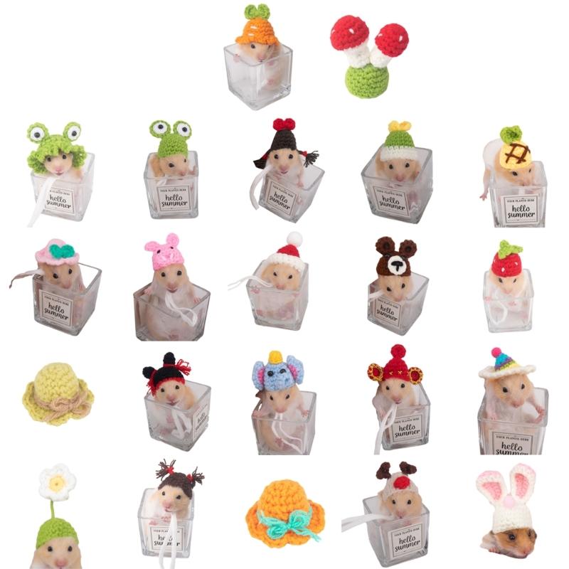 Funny Costume Small Pet Hamster Headwear Soft Handwoven Headgears for Hamster