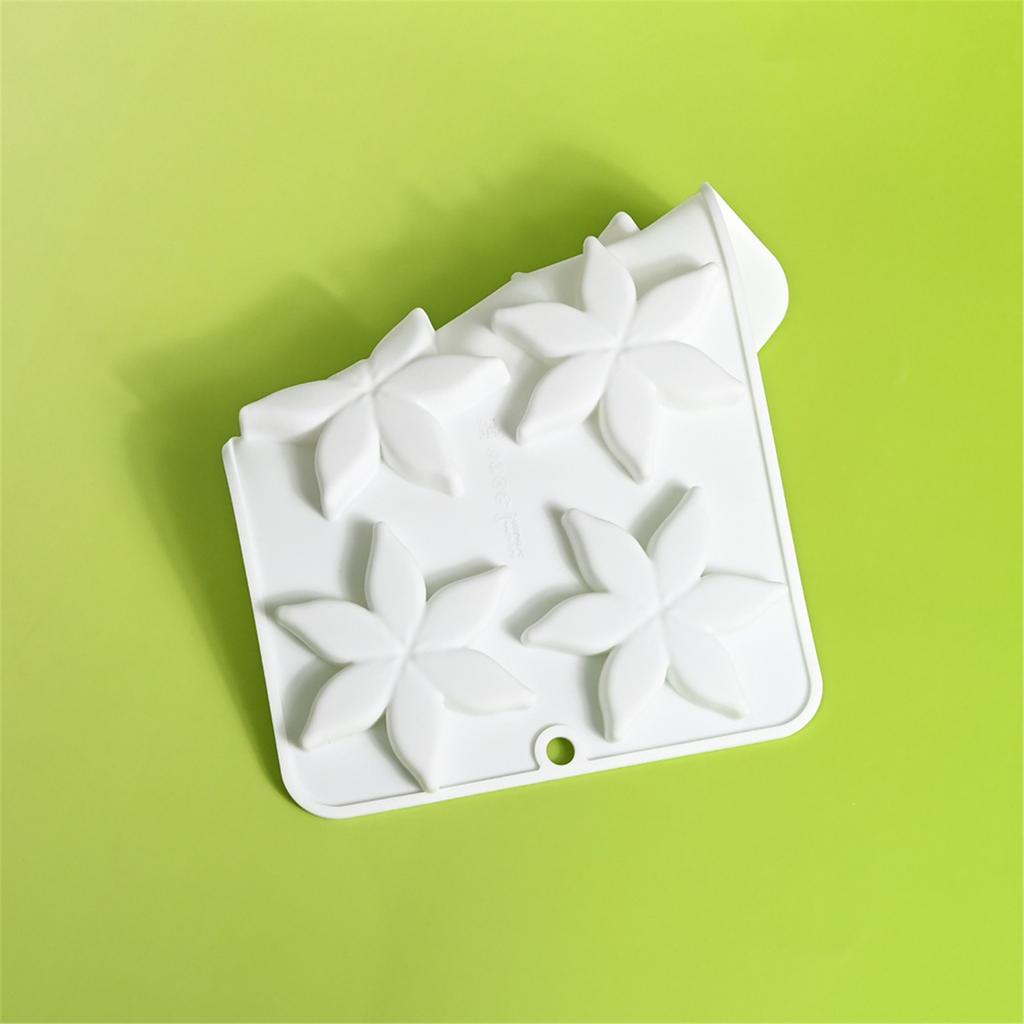 6 Cavities Flower Chocolate Flexible Silicone Mould Multiple Slot Dessert Baking Mould Kitchen Bakewares Cooking Tool