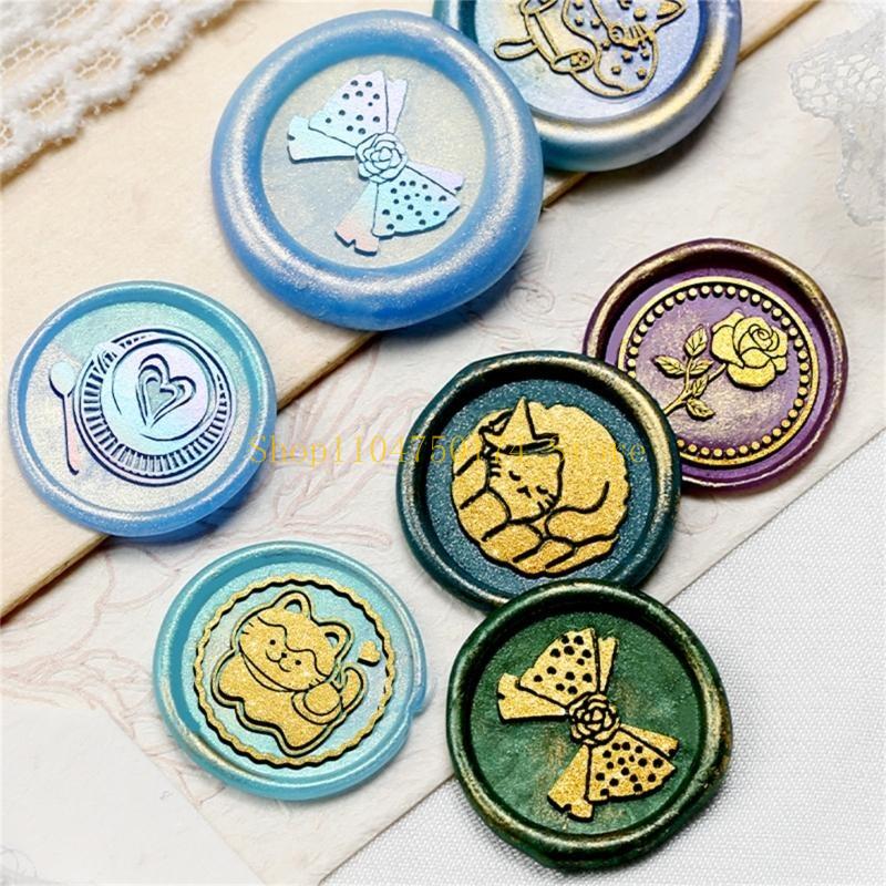Fire Decorating Stamp Lacquer Holiday Sealing Seal Design Style Embossing Wedding Wax Stamper Card Replacement Brass Top Sale