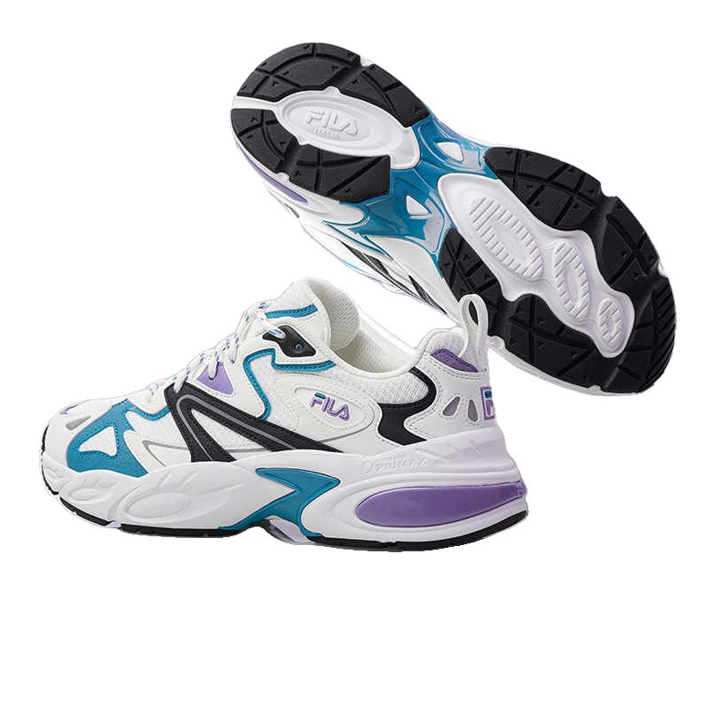 Fila Zapatillas de Running Retro Dolphin de Caña Baja Mujer Zapatilla Blanca Morada F12W141122FCB